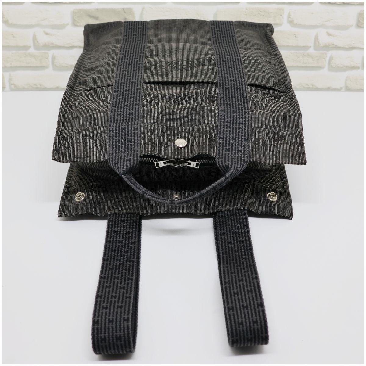 極美品】エルメス エールライン アド MM キャンバス グレー 2WAY