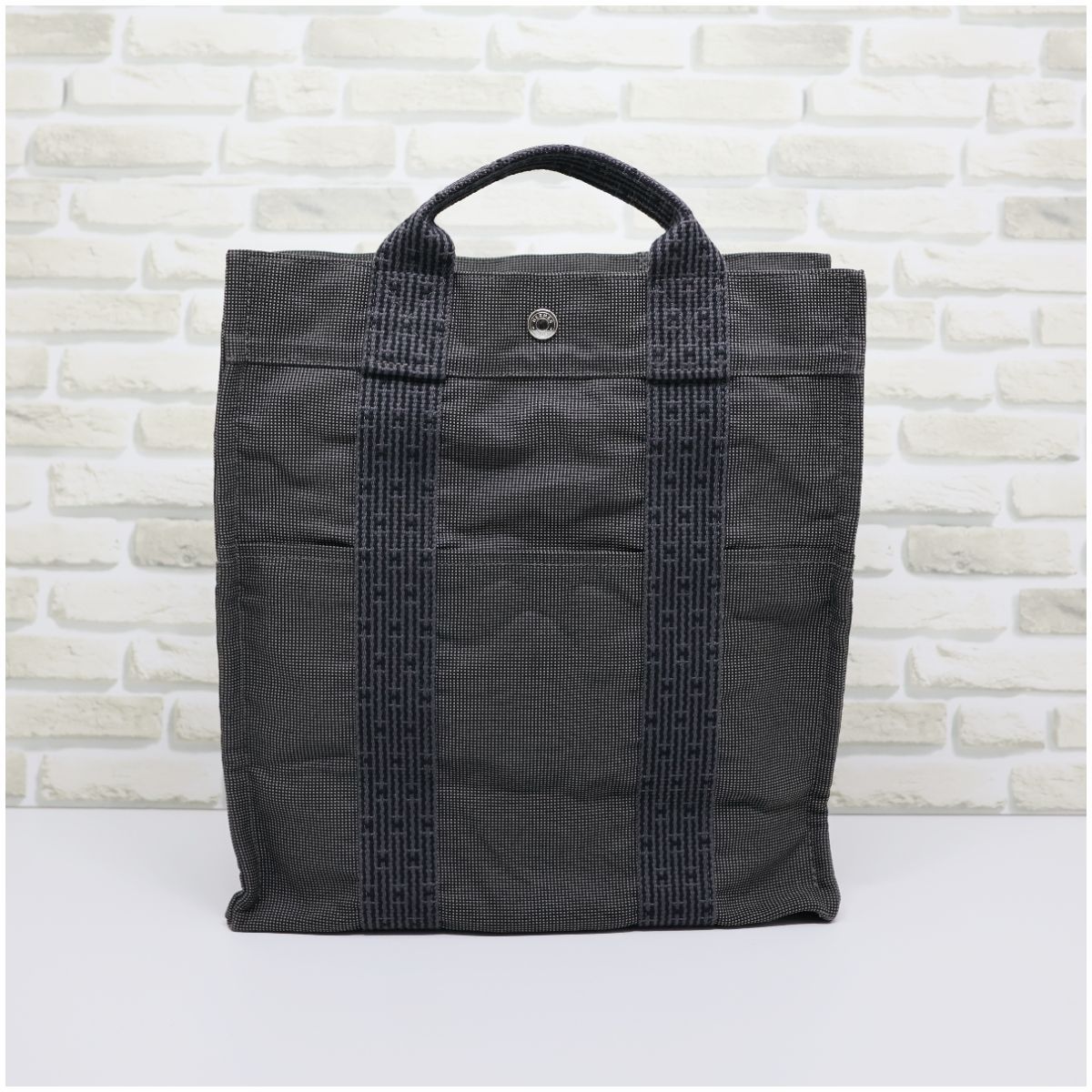 極美品】エルメス エールライン アド MM キャンバス グレー 2WAY