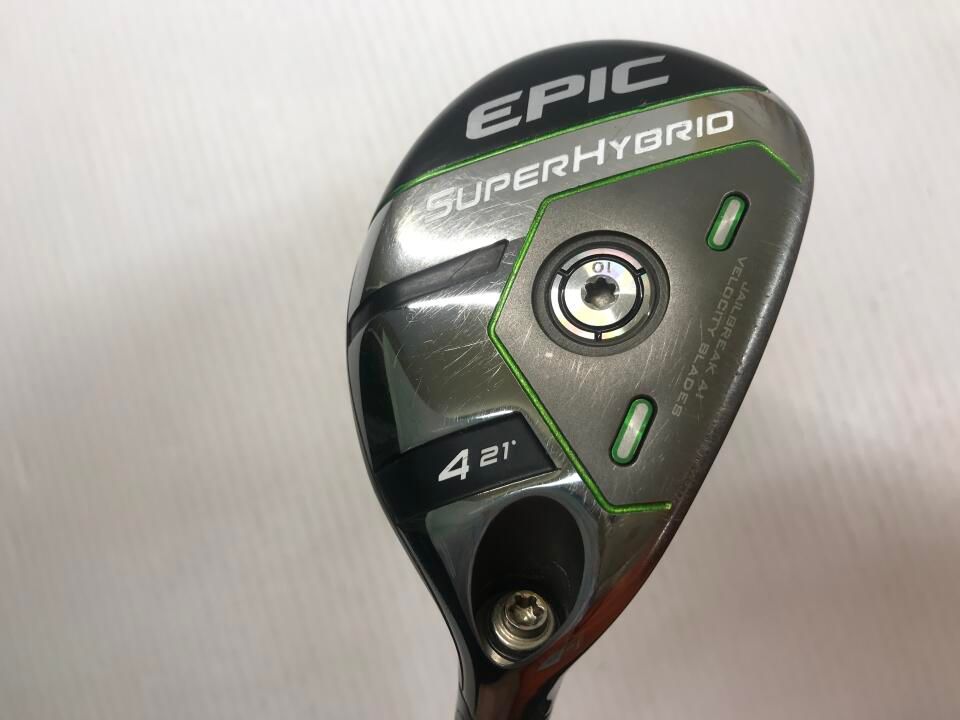 キャロウェイ　EPIC SUPER HYBRID US　21度　Steel Fiber fc75 HY　F4フレックス　ユーティリティ　中古【最短即日発送】