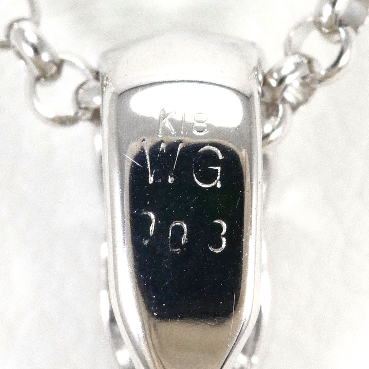 K18WG PT850/プラチナ ネックレス 黒蝶真珠 ダイヤモンド 0.03ct 