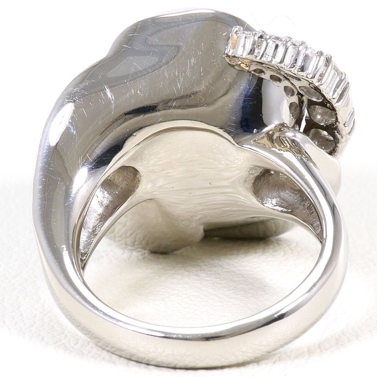 PT900/プラチナ リング・指輪 10.5号 南洋真珠 ダイヤモンド 0.45 ct