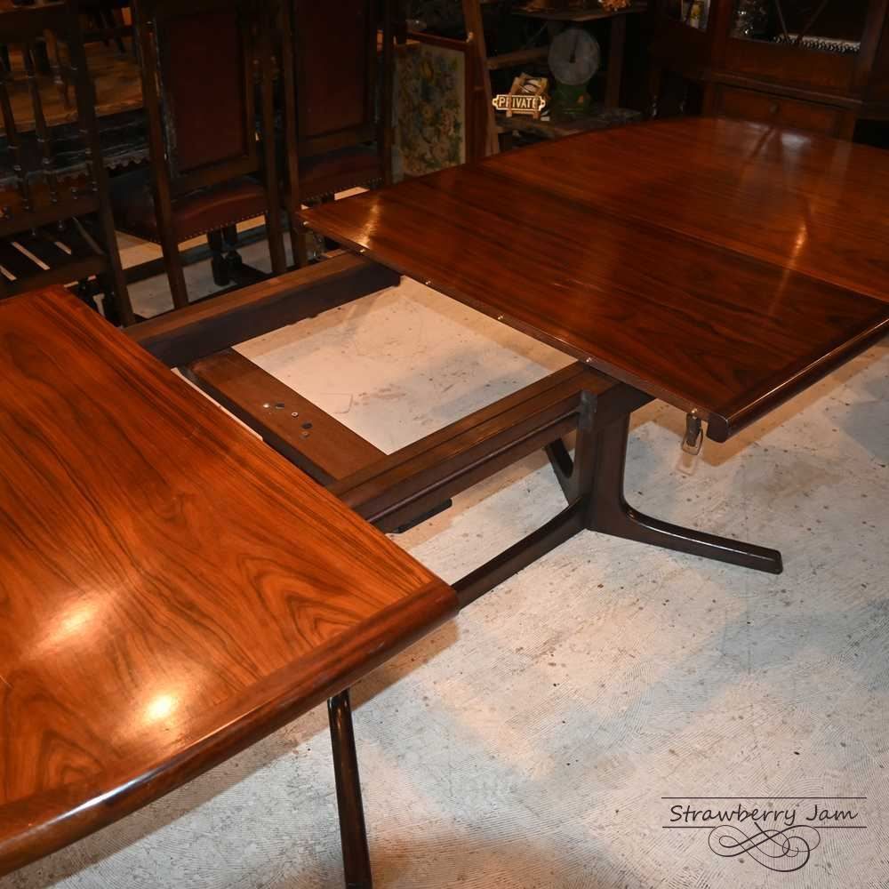 L3804-88 北欧ヴィンテージ Dyrlund デューロン 北欧 ラウンドテーブル エクステンションテーブル ダイニングテーブル テーブル デンマーク