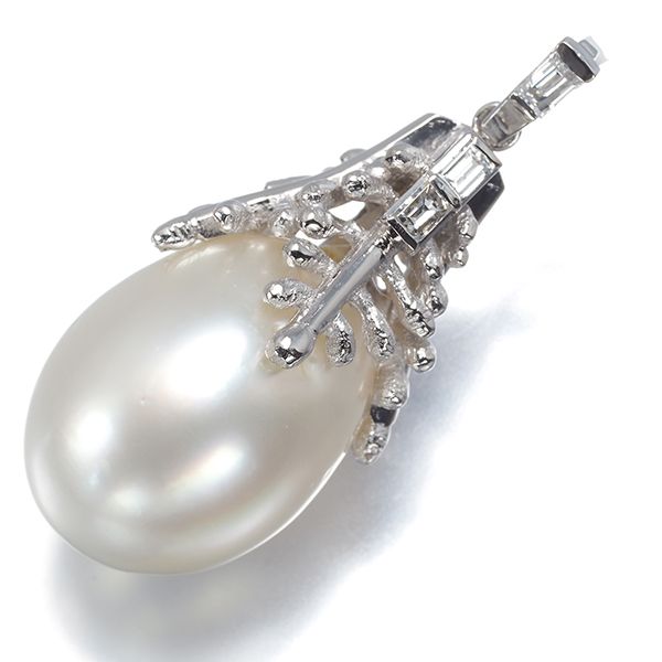 TASAKI タサキ ペンダントトップ パール 真珠 12.8mm ダイヤ ダイヤモンド Pt900 #195793