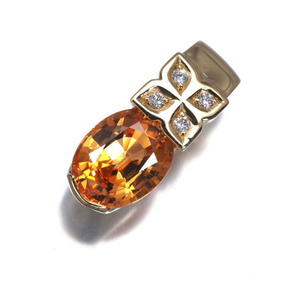 TASAKI タサキ ペンダントトップ スペサルティンガーネット 2.73ct ダイヤ ダイヤモンド 0.03ct K18YG #195766