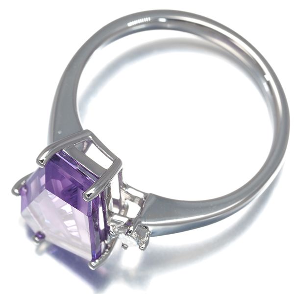 GSTV リング アメジスト 2.75ct ダイヤ ダイヤモンド Oase ムン