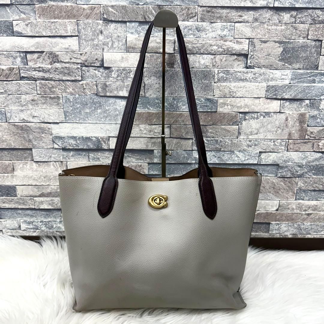 COACH コーチ ウィロウレザーハンドバッグ シボ革トートバック C0692 
