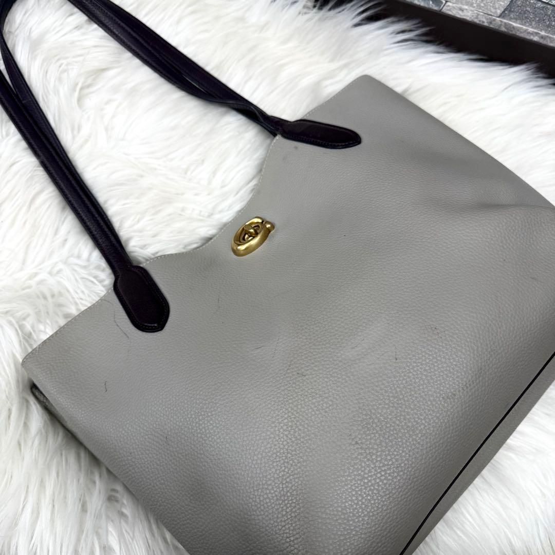COACH コーチ ウィロウレザーハンドバッグ シボ革トートバック C0692 