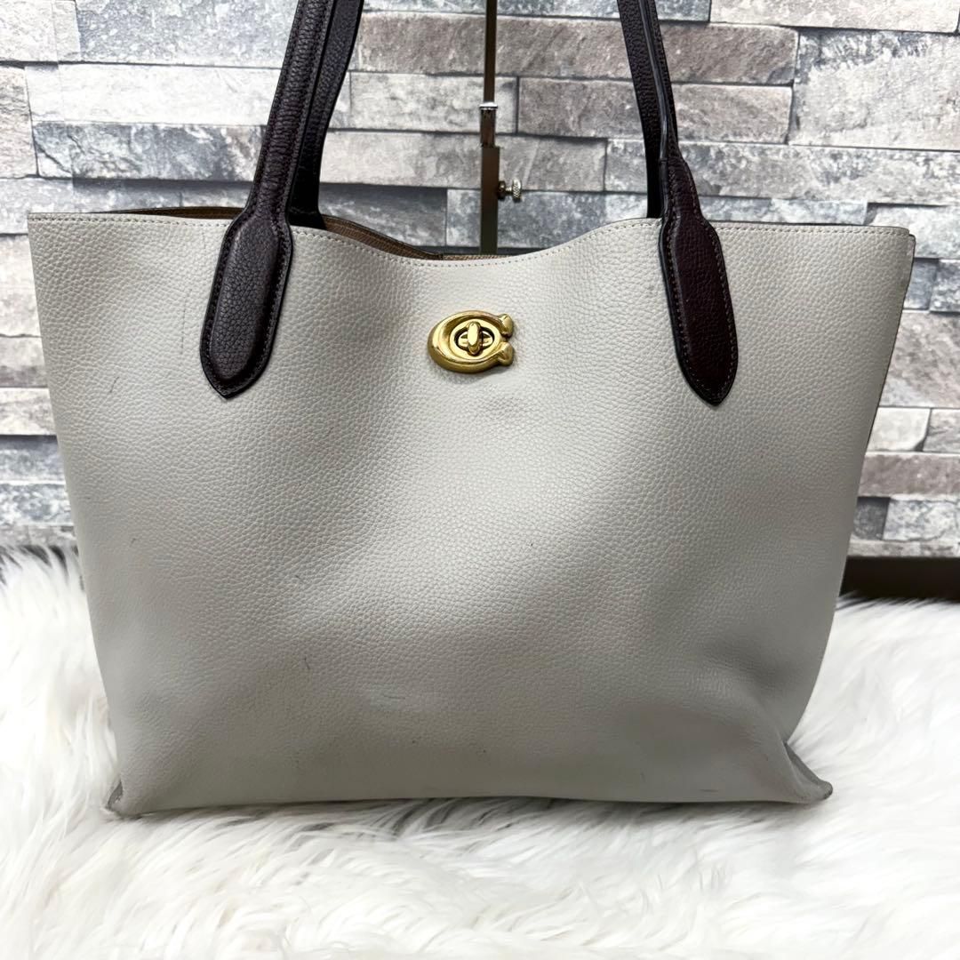 COACH コーチ ウィロウレザーハンドバッグ シボ革トートバック C0692 