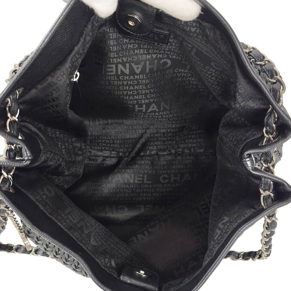 シャネル CHANEL キャビアスキン メッシュ チェーン トートバッグ