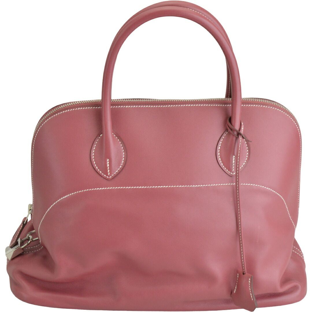 エルメス HERMES ボリードリラックス35 ハンドバッグ レザー ローズウッド シルバー金具 レディース F-B6972
