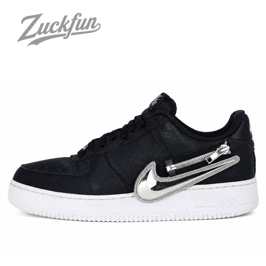 NIKE AIR FORCE 1 LOW 07 PRM BLACK ZIPPER エア フォース 1 ロー カット ジッパー ブラック シルバー メンズ ナイキ スニーカー 27cm U08839
