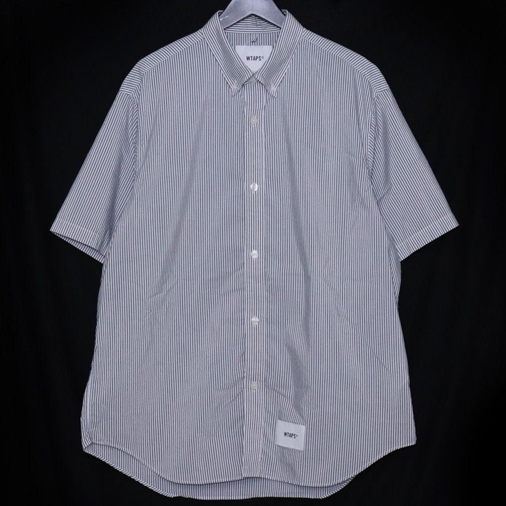 WTAPS BD 01 SS CTPL Broadcloth Textile Coolmax サイズ03 グレー 241TQDT-SHM04