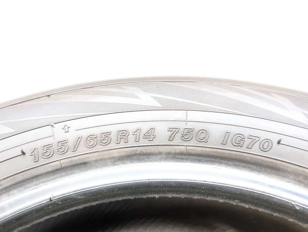 155/65R14 ヨコハマ アイスガード iG70 中古タイヤ スタッドレスタイヤ 2本セット w14260603015 155/65R14 ヨコハマ アイスガード iG70 中古タイヤ スタッドレスタイヤ 2本セット w14260603015