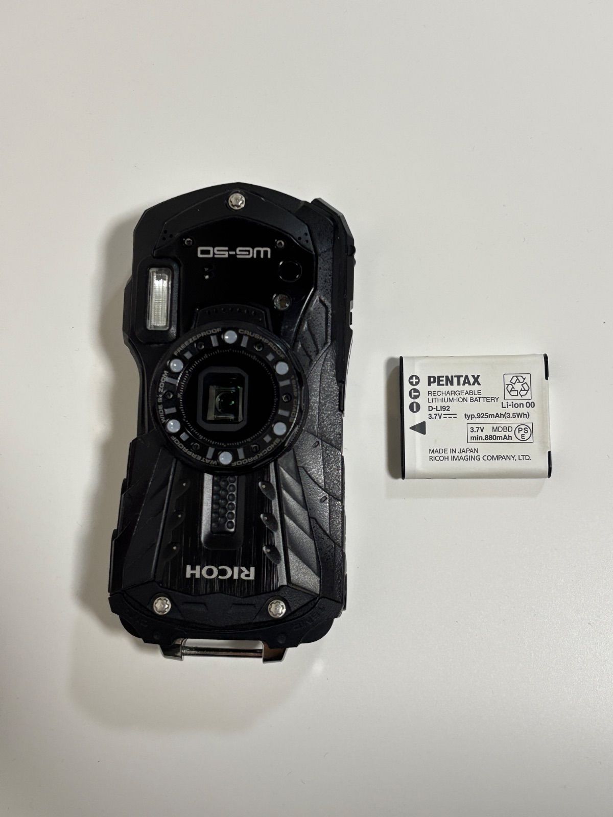 RICOH WG-50 デジカメ コンデジ ブラック 簡易動作確認済み