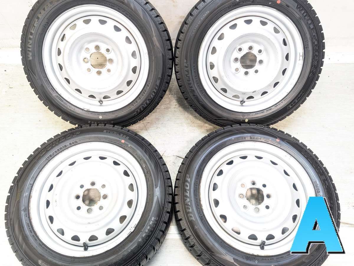 175/65R15 ダンロップ ウィンターマックス WM02 　 キャロウィン YE 15x6.0 100/114.3-4穴 中古タイヤ スタッドレスタイヤ ホイールセット 4本セット w15260529028