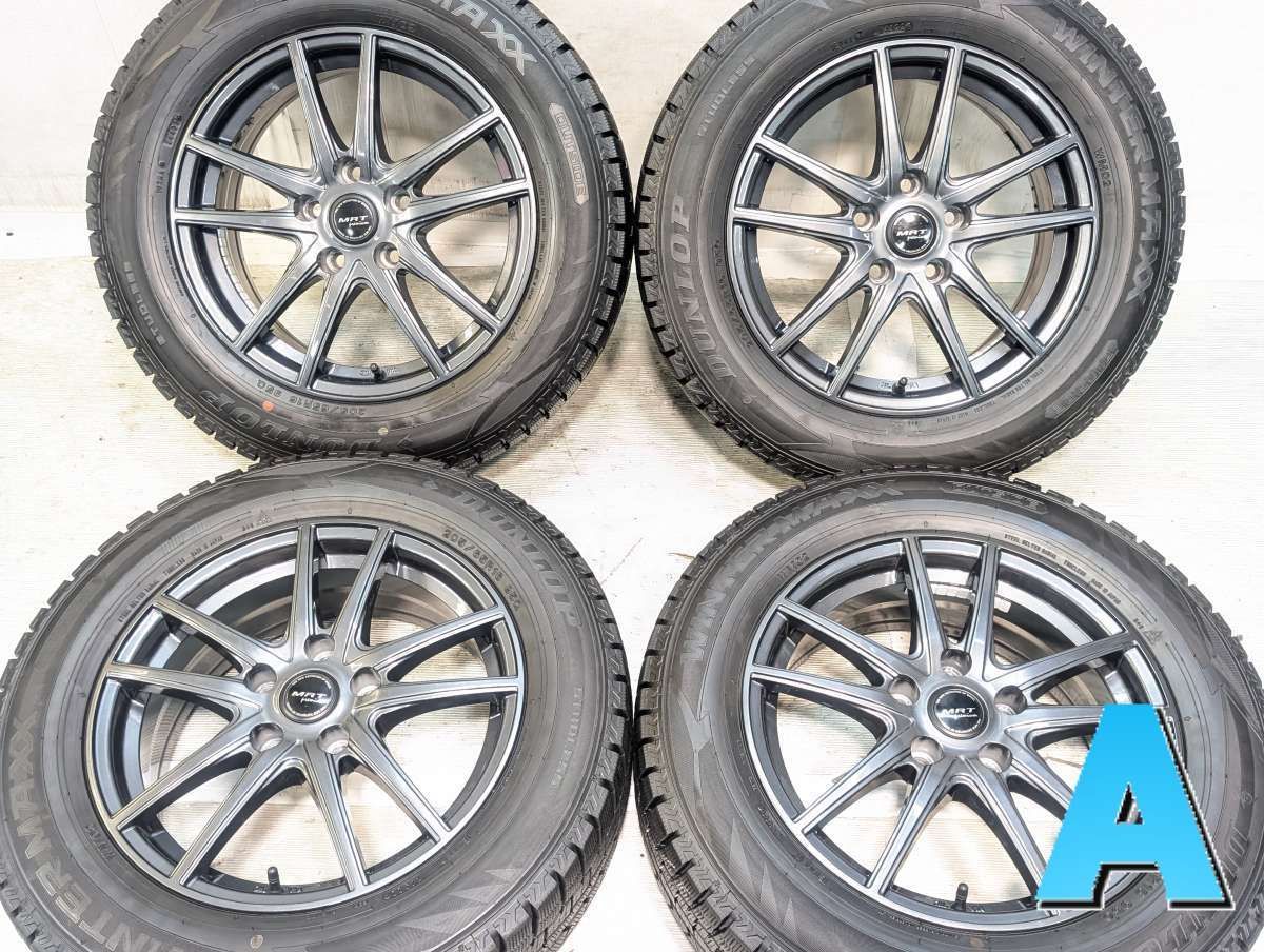 205/65R16 ダンロップ ウィンターマックス WM02 　 MRT 16x6.5 38 114.3-5穴 中古タイヤ スタッドレスタイヤ ホイールセット 4本セット w16260608906