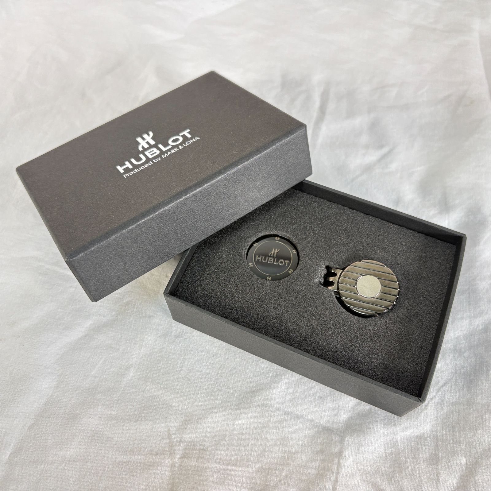【限定品】MARK&LONA × HUBLOT ゴルフ マーカー HUBLOT × MARK&LONA ゴルフマーカー マーカークリップ セット ケース付