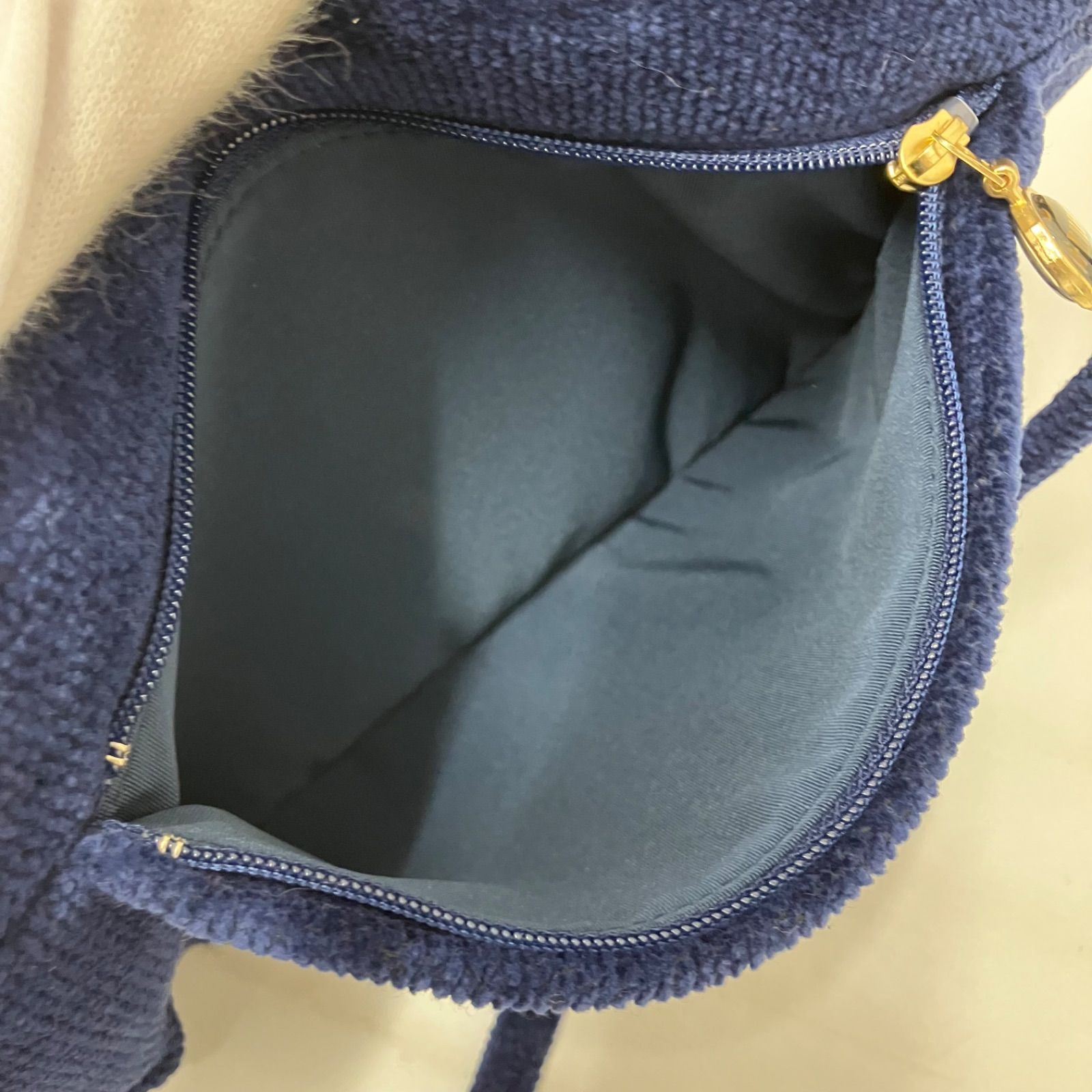 4669 【美品】 FEILER フェイラー カリーナ ショルダーバッグ ネイビー 