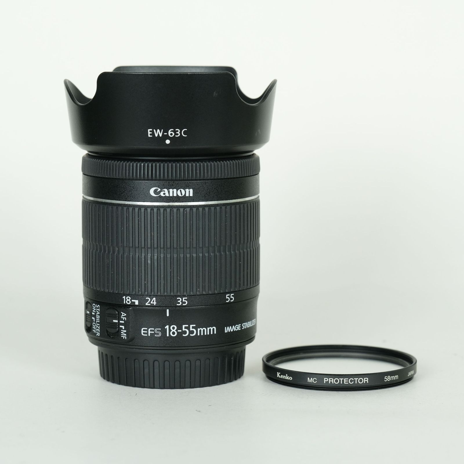 [良品 | フード・フィルター付] Canon EF-S18-55mm F4-5.6 IS STM | Canon EF-Sマウント