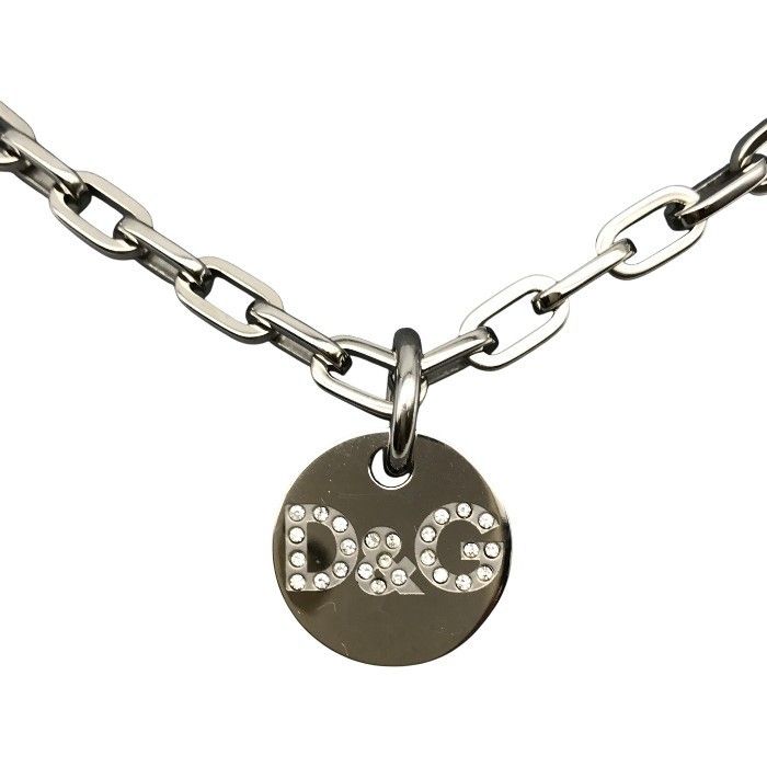 D&G ドルチェ＆ガッバーナ ネックレス レディース プレート ロゴ 