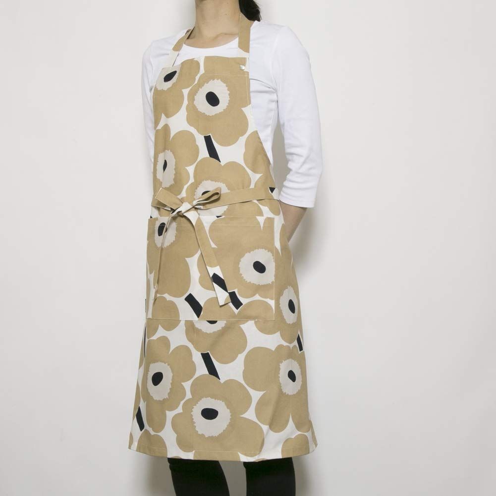 marimekko エプロン Pieni Unikko ウニッコ オフホワイト×ベージュ×ダークブルー 069907 185 83.5cm [並行輸入品]pms 5542d79d