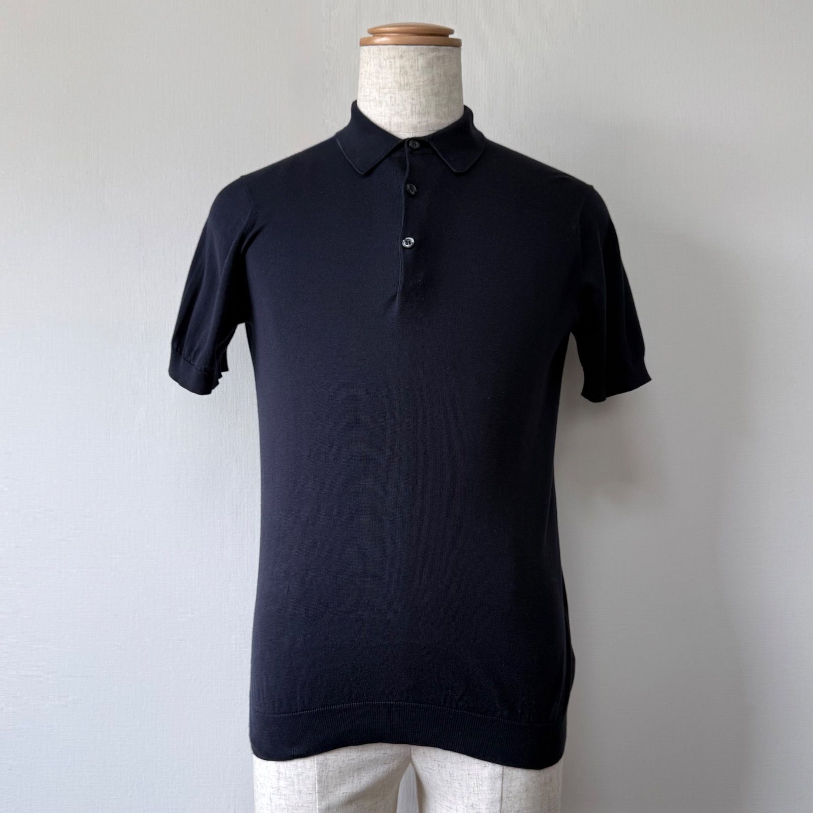 JOHN SMEDLEY 30ゲージ シーアイランドコットン 半袖 ニットポロシャツ