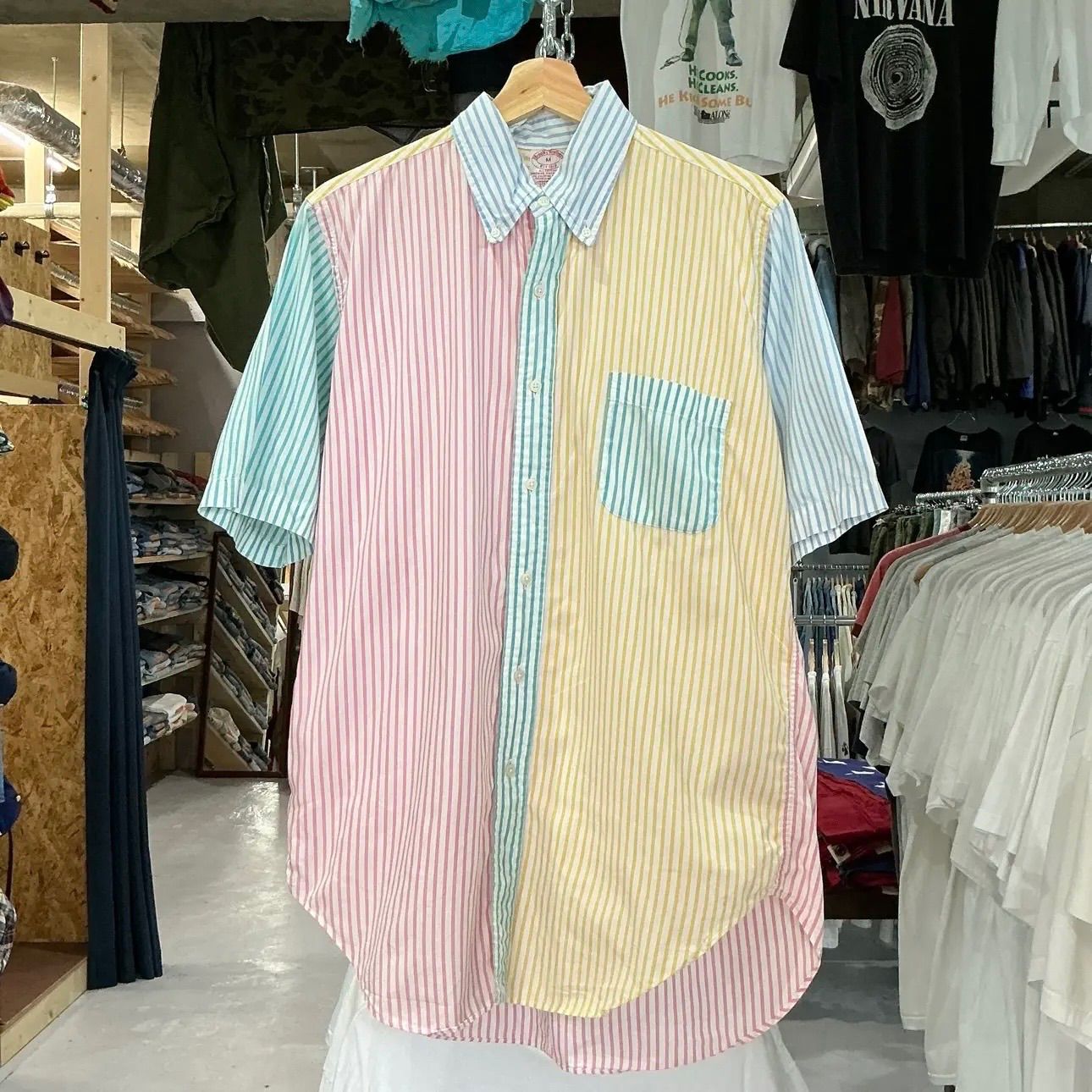 90s Brooks Brothers Crazy Pattern S/S Shirt ブルックスブラザーズ クレイジーパターン 半袖シャツ