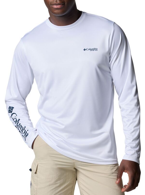 コロンビア メンズ トップス シャツ Columbia Mens Terminal Tackle PFG Fishine Long Sleeve Shirt White ホワイト
