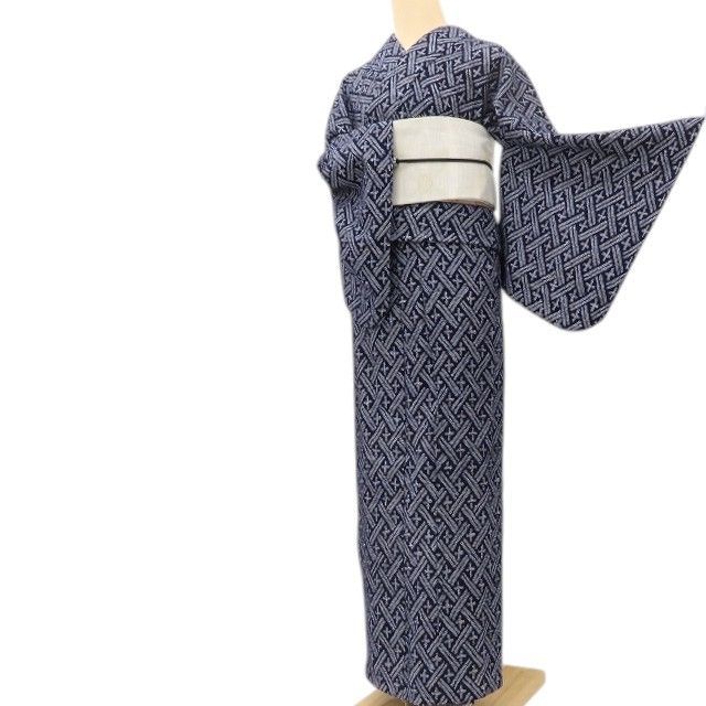 百華❀Y5166◇美品 夏着物 有松鳴海絞り 綿 手縫い仕立て 浴衣 - メルカリ
