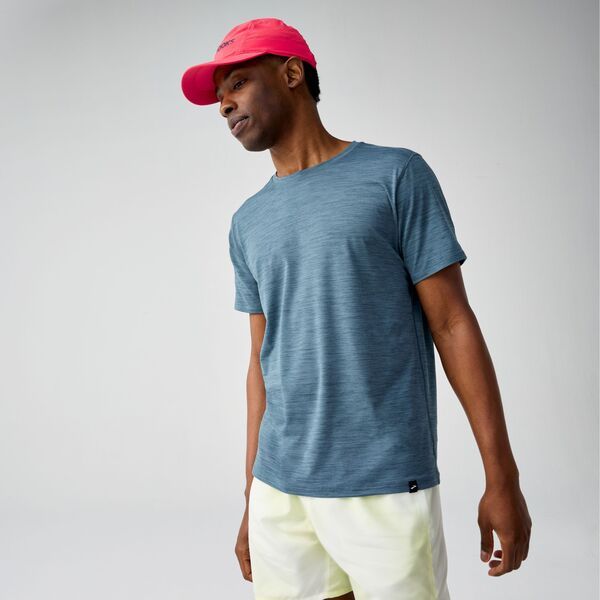 ブルックス メンズ トップス シャツ Brooks Mens Luxe Short Sleeve Shirt Htr Slate Grey スレート