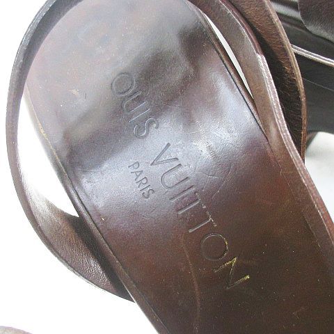 ルイヴィトン LOUIS VUITTON サンダル ウェッジソール クロスデザイン