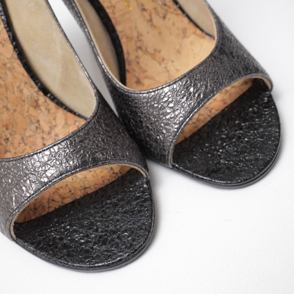 CHANEL シャネル パンプス サイズ34C オープントゥ 靴 CCロゴ ココ