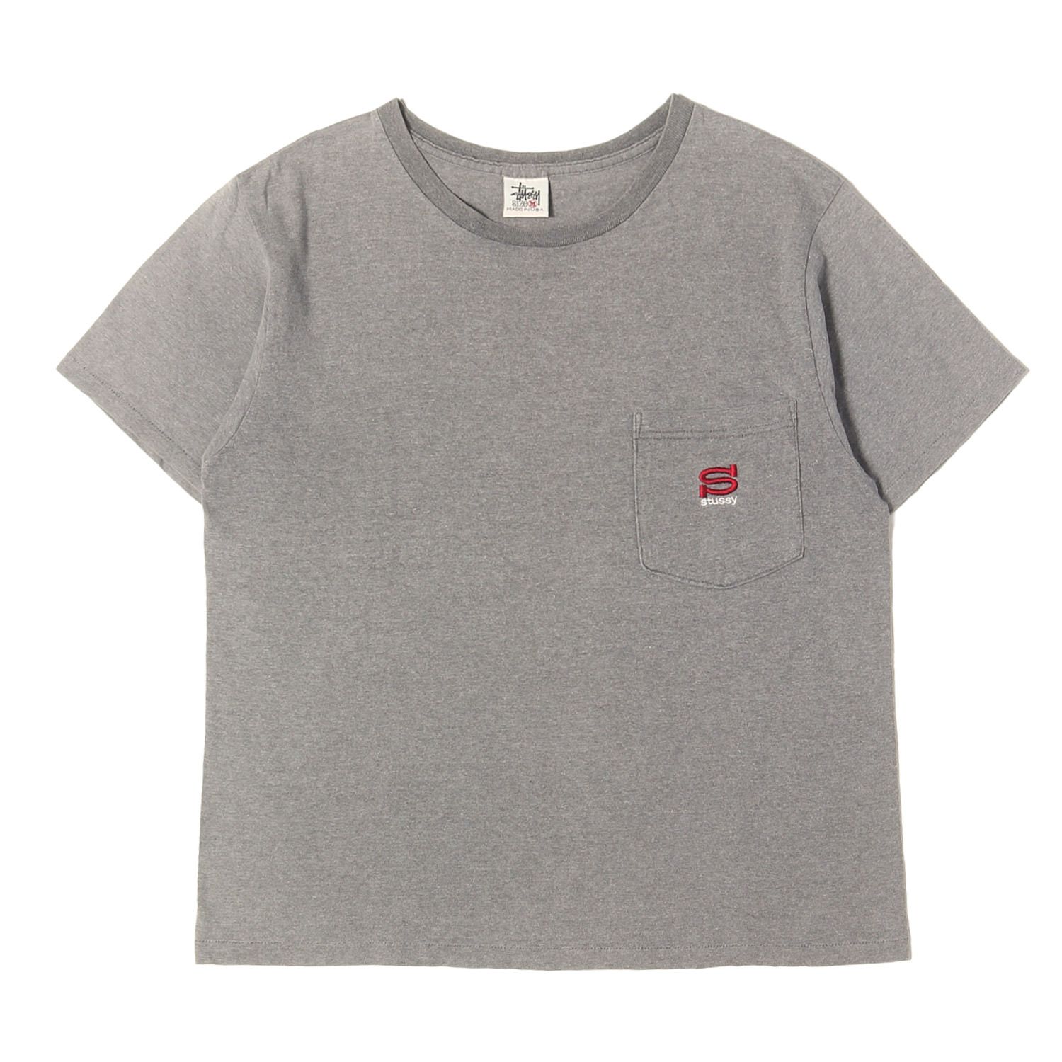 STUSSY ステューシー Tシャツ グレー サイズ:M 90s OLD STUSSY 白タグ