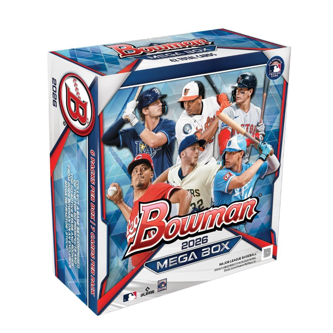 2026 Bowman Baseball - メガボックス - Topps トレーディングカード - MLB - 米国製 - 工場出荷時密封