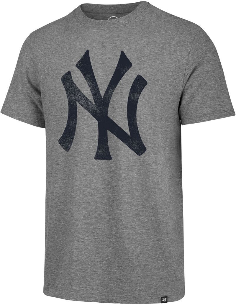 フォーティーセブン メンズ トップス Tシャツ プリント ロゴ 47 Mens New York Yankees Grey Imprint Logo TShirt NoColor グレー