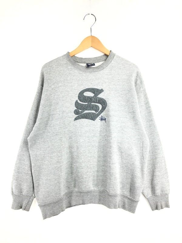 【中古品】 STUSSY ステューシー 90's PATCH S LOGO CREW NECK SWEAT パッチ ロゴ クルーネック スウェット トレーナー トップス 【142-260625-rt-16-tagh】