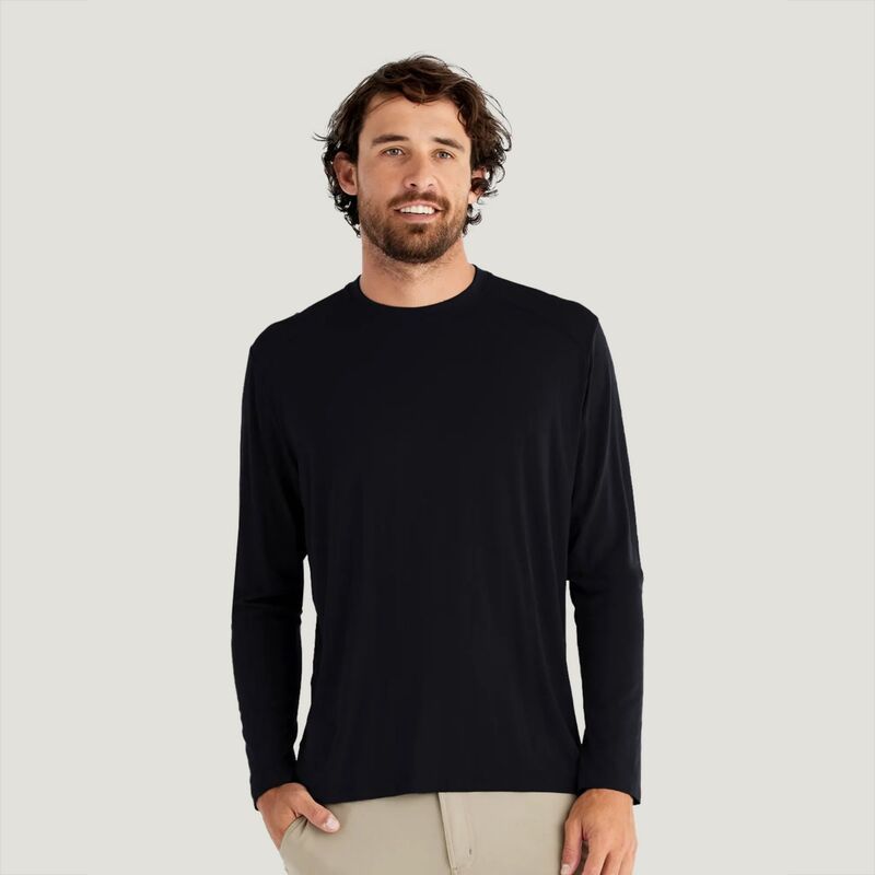 フリー フライ メンズ トップス シャツ Free Fly Mens Bamboo Shade Long Sleeve Shirt Black ブラック