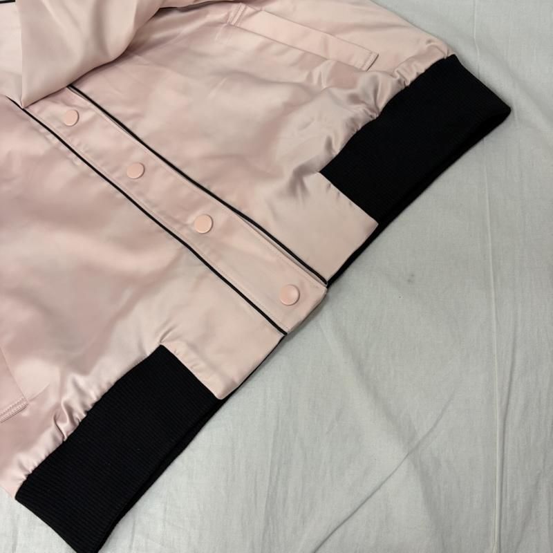 マリークヮント 224-551701-090-3 サテンロゴブルゾン pink M(38) レディース M ISItems【USED】【古着】【中古】50161992