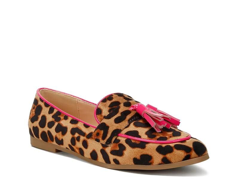 ラグアンドコー レディース シューズ スリッポン・ローファー Rag CoFolklore Loafer TanBlack Leopard Print ブラック