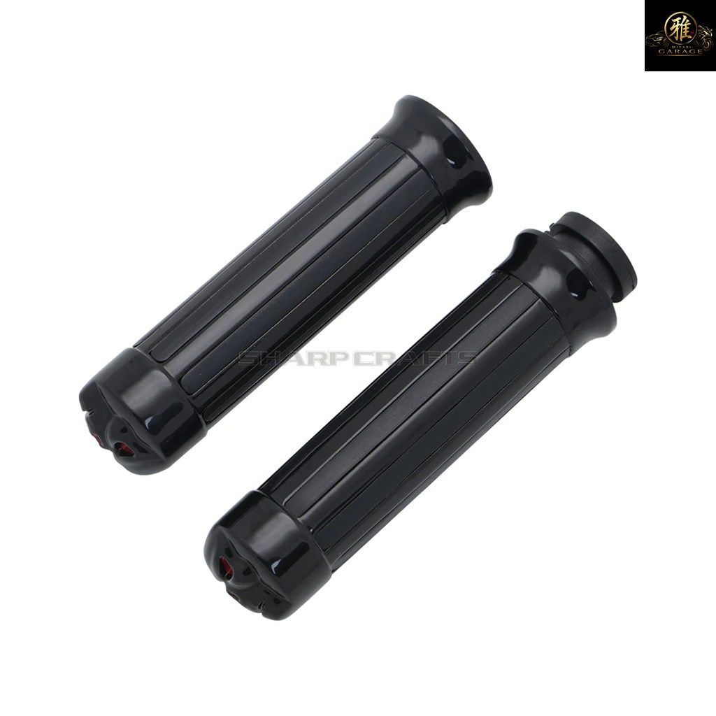 オートバイ 1 25mm スカル ラバー スリップ ハンドルバー ハンドグリップ ハーレー ホンダ カワサキ ヤマハ バイク クルーザー チョッパー