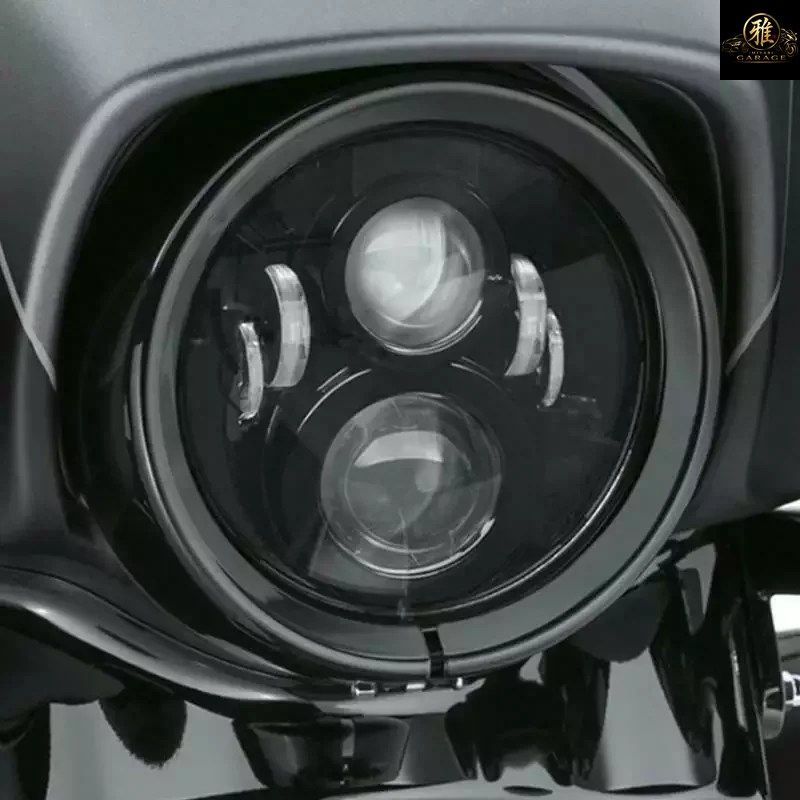 ハーレー ウルトラクラシック エレクトラグライド ストリート ファットボーイ ロードキング ヤマハ ホンダ バイク用ヘッドランプ 7インチ L