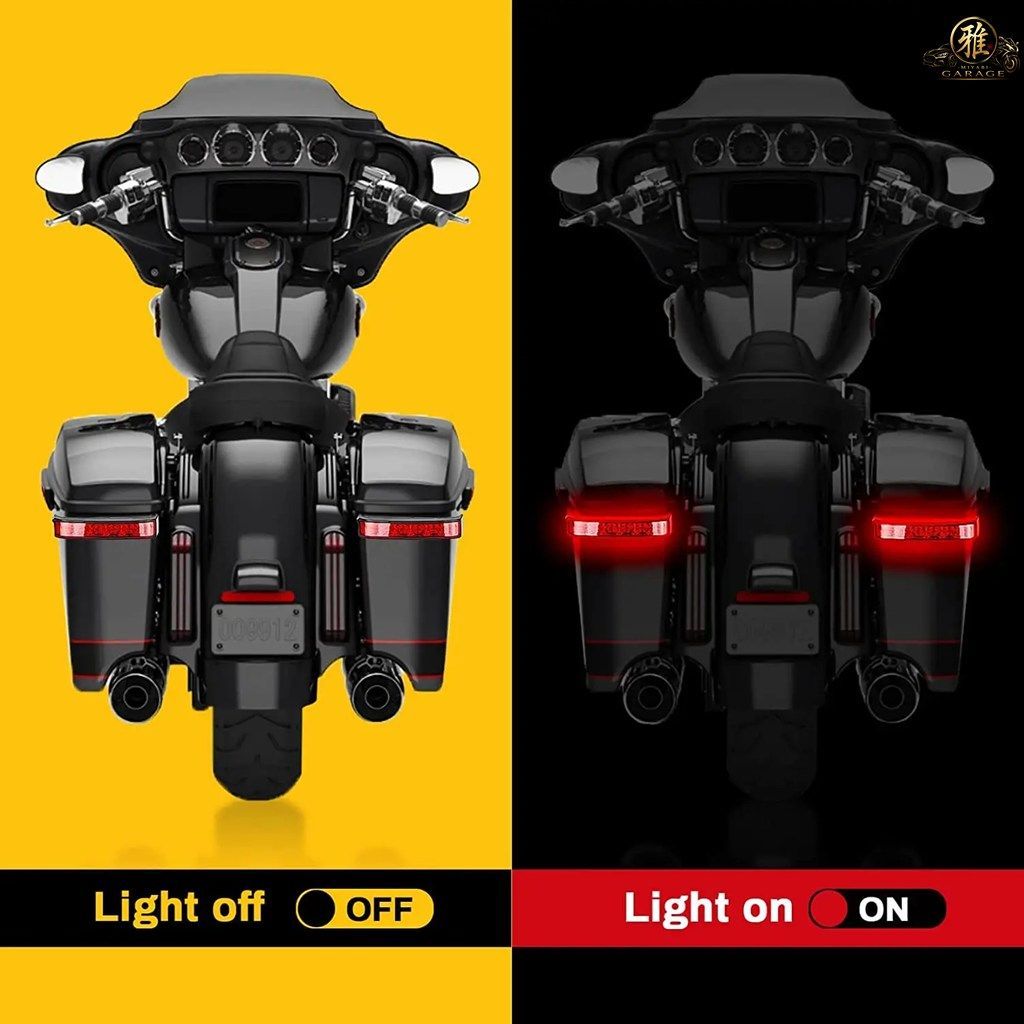 サドルバッグハウジング テール ラン ブレーキ ターン ライト ランプ LED レンズ ツーリング ロードグライド CVO エレクトラ ウルトラ クラ