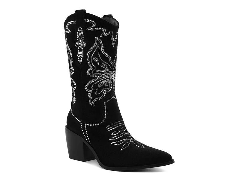 ラグアンドコー レディース シューズ ブーツ・レインブーツ Rag CoLatafa Cowboy Boot Black ブラック