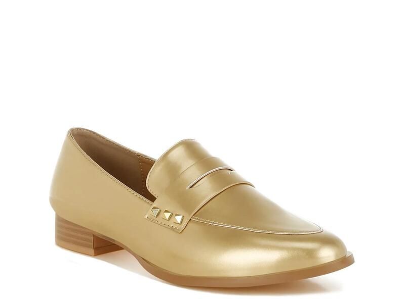 ラグアンドコー レディース シューズ スリッポン・ローファー Rag CoWinged Penny Loafer Gold Metallic ゴールド