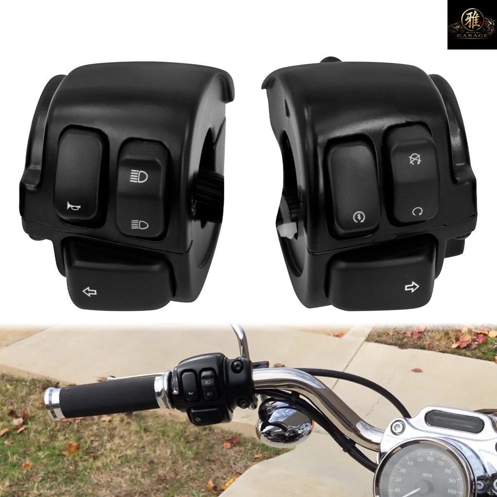 オートバイ 125mm ハンドルバー ターンシグナル コントロール ライト スイッチ ハーレー スポーツスター XL1200 883 96-2013 ダイナ ソフテ