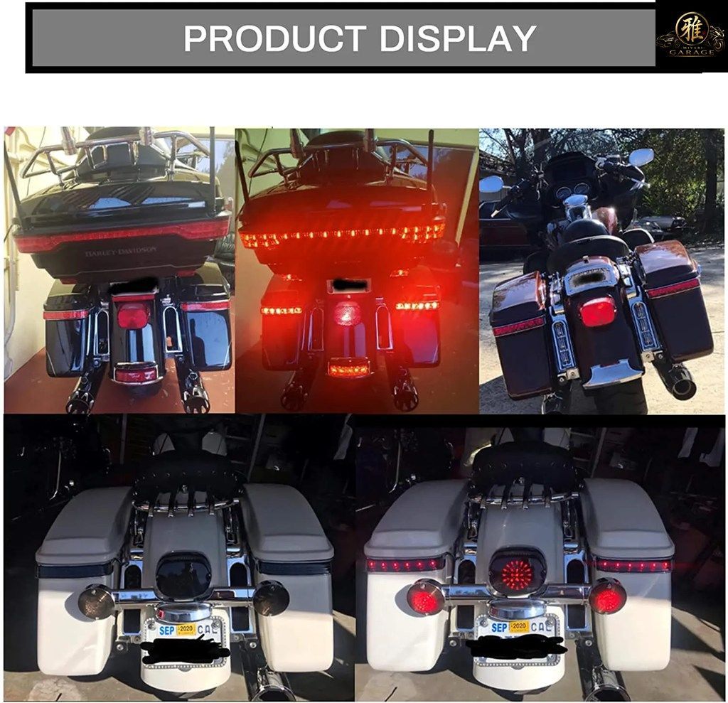 サドルバッグハウジング テール ラン ブレーキ ターン ライト ランプ LED レンズ ツーリング ロードグライド CVO エレクトラ ウルトラ クラ