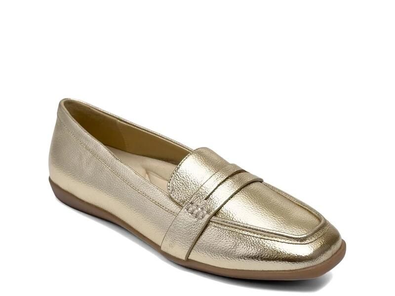 エアロソールズ レディース シューズ スリッポン・ローファー AerosolesKody Loafer Gold Metallic ゴールド