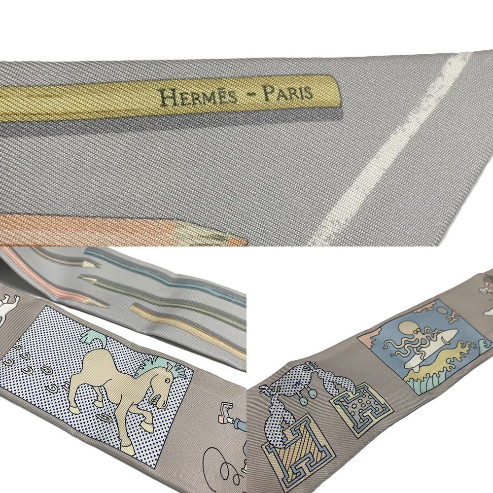エルメス ツイリー さあ色鉛筆を出して！カレ リブレ HERMES 中古