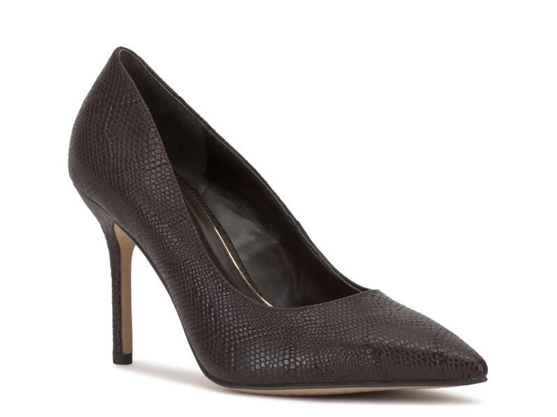 ヴィンスカムート レディース シューズ パンプス Vince CamutoMaisha Pump Dark Brown Snake Print ブラウン