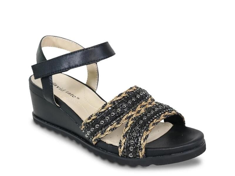ダイビッドテイト レディース シューズ サンダル David TateKind Wedge Sandal Black ブラック